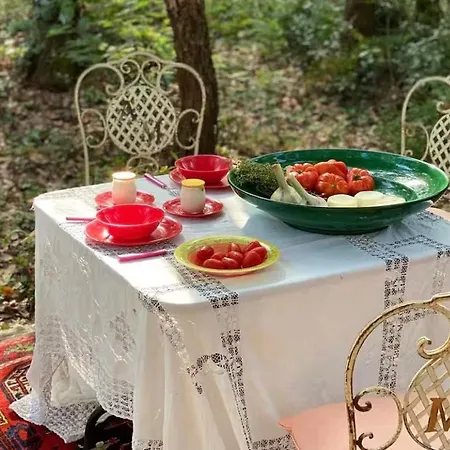 بيت خشبي Roulotte De Luxe Avec Piscine Partagee A راماتويل